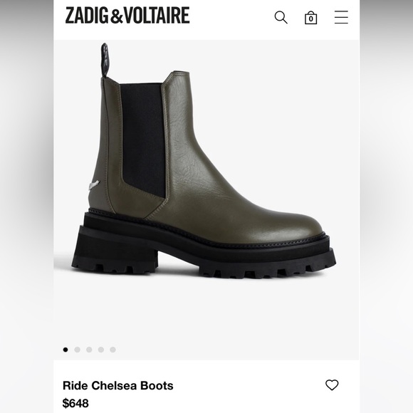 NWT Zadig and & Voltaire Ride Semy Shiny Chelsea Platform Boots Silver Wings - Picture 4 of 15